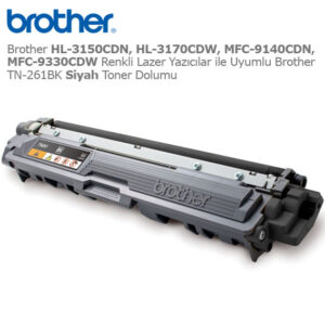 Brother TN-261BK Siyah Toner Dolumu