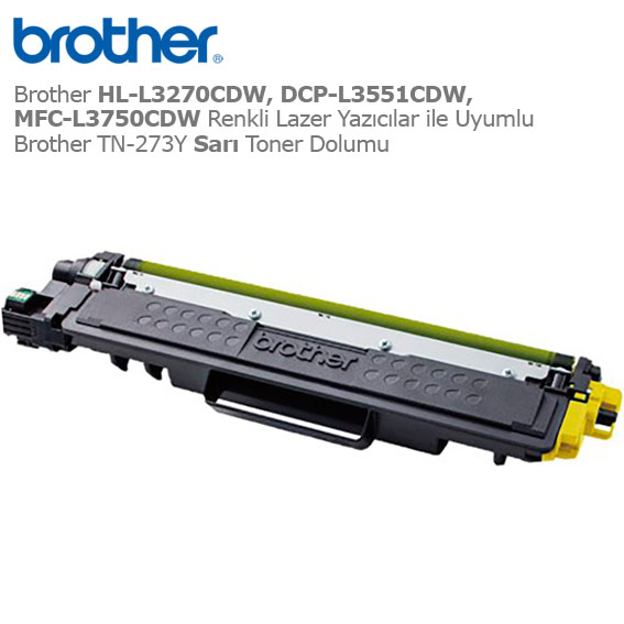 Brother TN-273Y Sarı Toner Dolumu 1 Brother TN-273Y Sarı Toner Dolumu