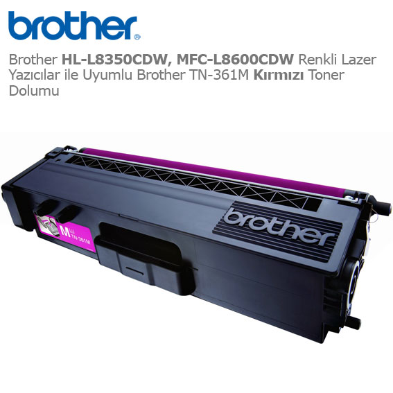 Brother TN-361M Kırmızı Toner Dolumu 1 Brother TN-361M Kırmızı Toner Dolumu