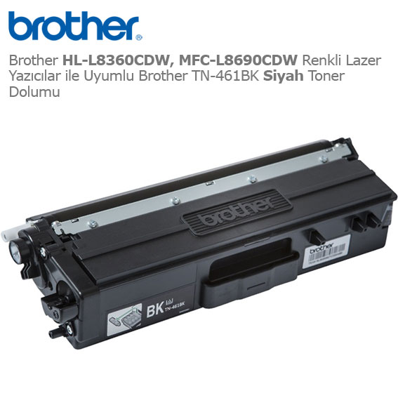 Brother TN-461BK Siyah Toner Dolumu 1 Brother TN-461BK Siyah Toner Dolumu