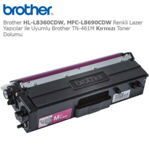 Brother TN-461M Kırmızı Toner Dolumu