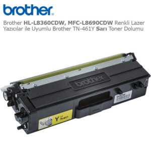 Brother TN-461Y Sarı Toner Dolumu