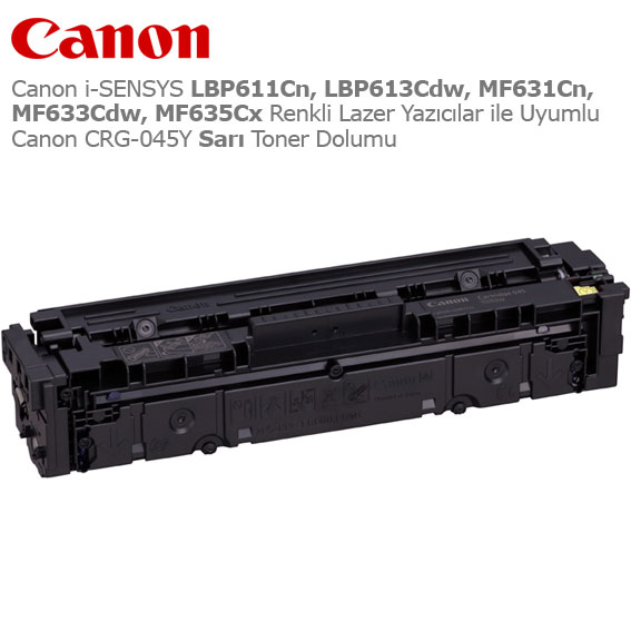 Canon CRG-045Y Sarı Toner Dolumu 1 Canon CRG-045Y Sarı Toner Dolumu
