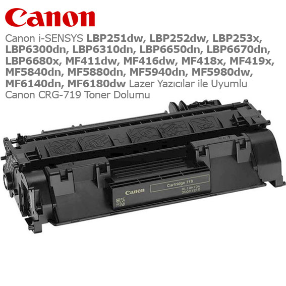Canon CRG-719 Toner Dolumu 1 Canon CRG-719 Toner Dolumu