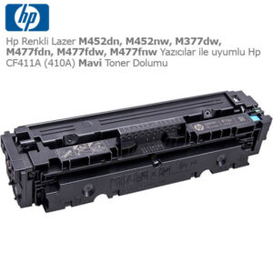 Hp CF411A (410A) Mavi Toner Dolumu