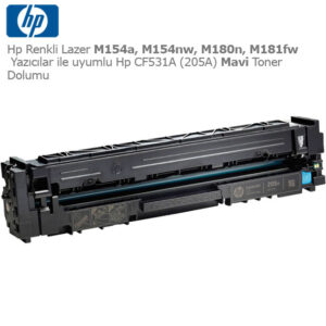 Hp CF531A (205A) Mavi Toner Dolumu