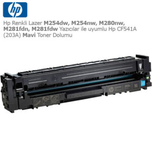 Hp CF541A (203A) Mavi Toner Dolumu