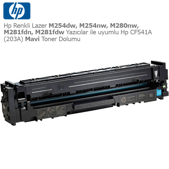 Hp CF541A (203A) Mavi Toner Dolumu 1 Hp CF541A (203A) Mavi Toner Dolumu