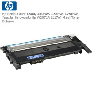 Hp W2071A (117A) Mavi Toner Dolumu