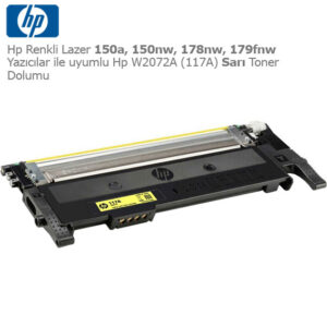 Hp W2072A (117A) Sarı Toner Dolumu