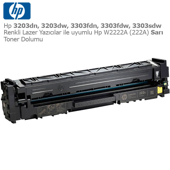 Hp W2222A (222A) Sarı Toner Dolumu 1 Hp W2222A (222A) Sarı Toner Dolumu