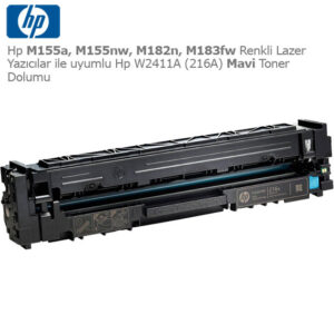 Hp W2411A (216A) Mavi Toner Dolumu