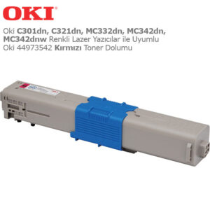 Oki 44973542 Kırmızı Toner Dolumu