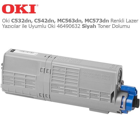 Oki 46490632 Siyah Toner Dolumu 1 Oki 46490632 Siyah Toner Dolumu